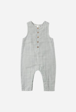Rylee + Cru Inc. BUTTON JUMPSUIT GREEN GINGHAM