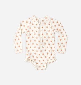Rylee + Cru Inc. RASHGUARD ONE-PIECE PEACHES