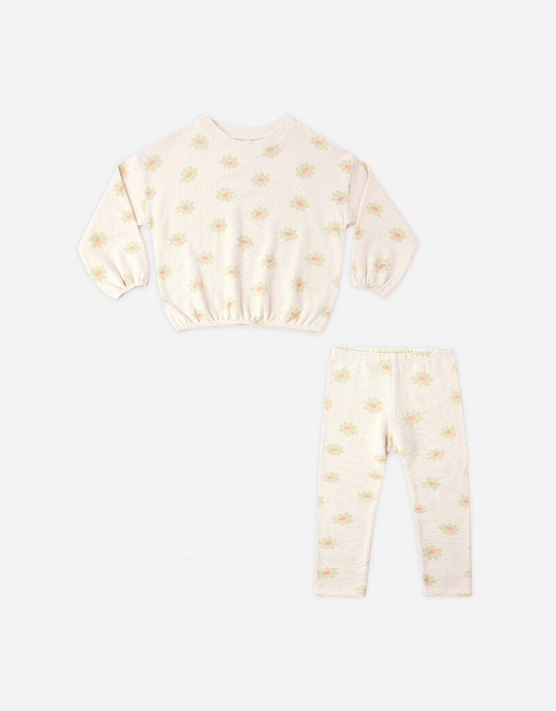 Rylee + Cru Inc. SPONGEY KNIT SET YELLOW DAISY