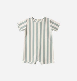 Rylee + Cru LLC SALE SHORTY ONE-PIECE GREEN STRIPE