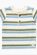 Pink Chicken Scout Henley Green Blue Stripe