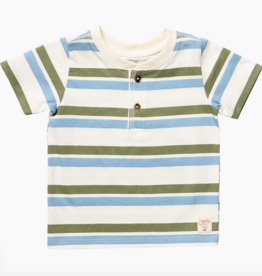 Pink Chicken Scout Henley Green Blue Stripe