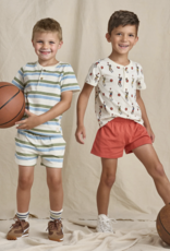 Pink Chicken Scout Henley Green Blue Stripe