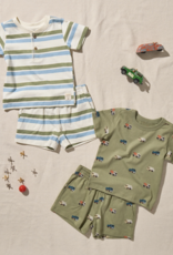 Pink Chicken Scout Henley Green Blue Stripe