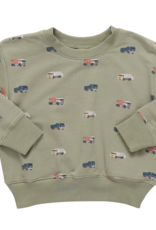 Pink Chicken Play Sweatshirt Trucks