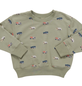 Pink Chicken Play Sweatshirt Trucks