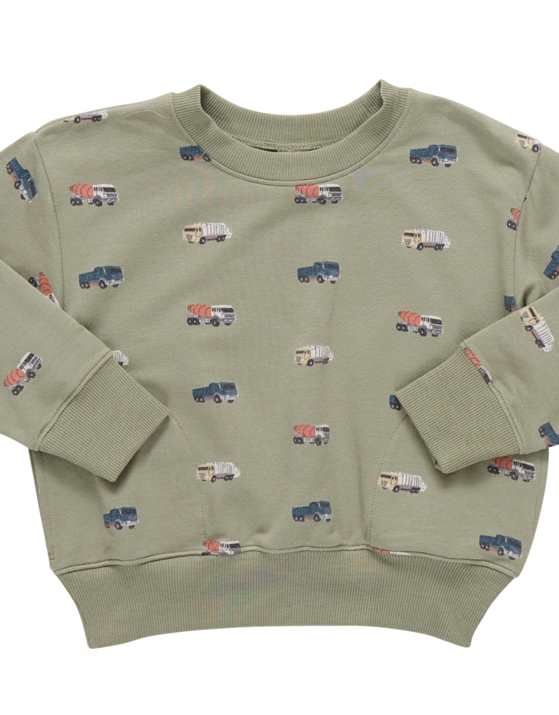 Pink Chicken Play Sweatshirt Trucks