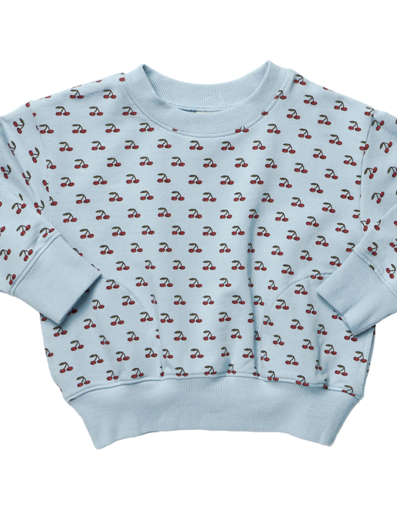 Pink Chicken Play Sweatshirt Cherries