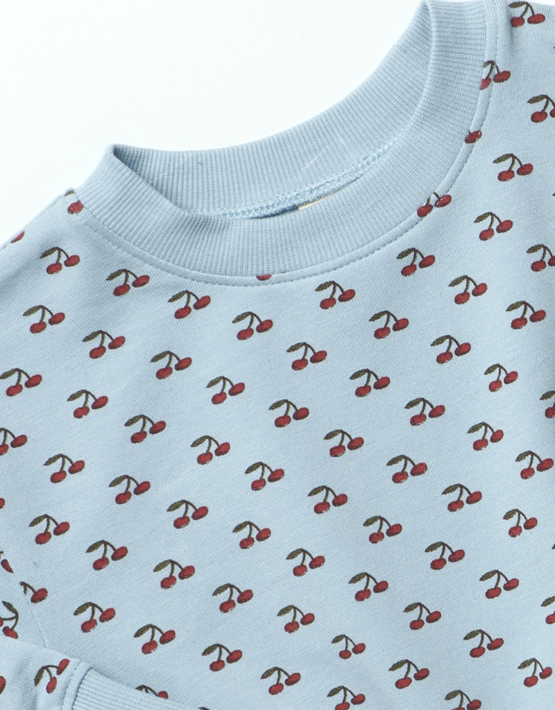 Pink Chicken Play Sweatshirt Cherries