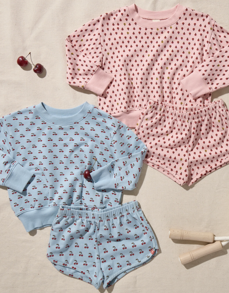 Pink Chicken Play Sweatshirt Cherries