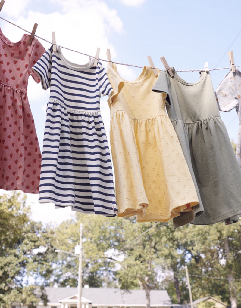 Pink Chicken Sunny Dress Navy Stripe