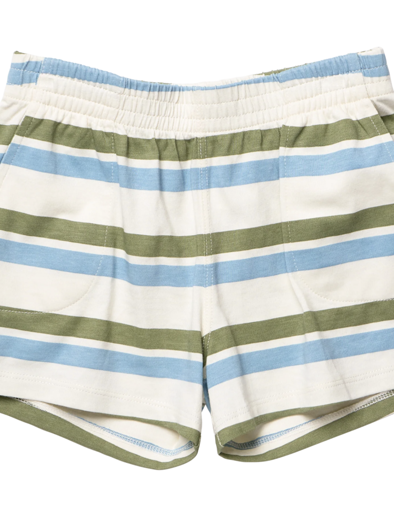 Pink Chicken Sandbox Short Green Blue Stripe