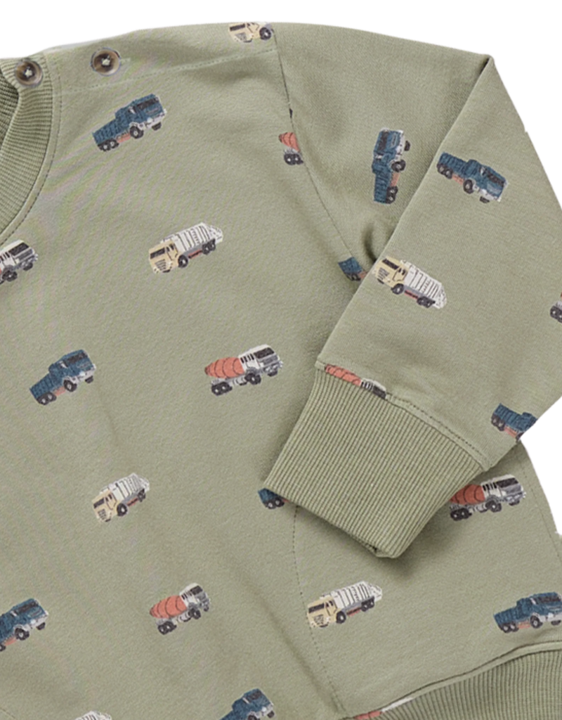 Pink Chicken Baby Jax Jogger Set Dump Trucks