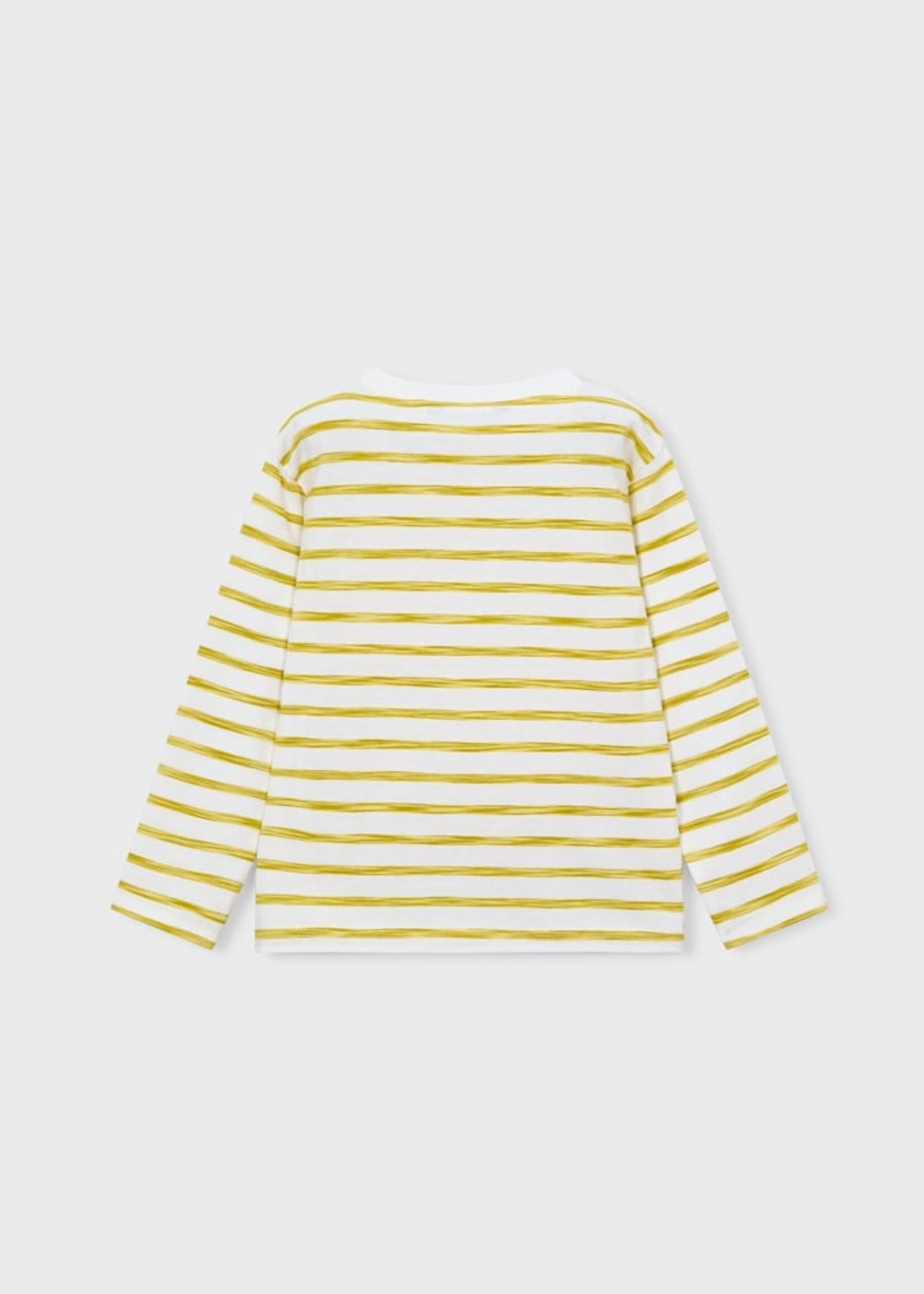 Mayoral Olive/White Stripe L/S Sail Tee