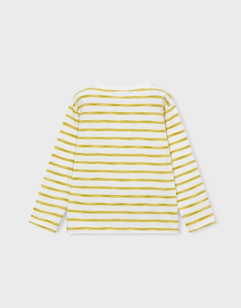Mayoral Olive/White Stripe L/S Sail Tee