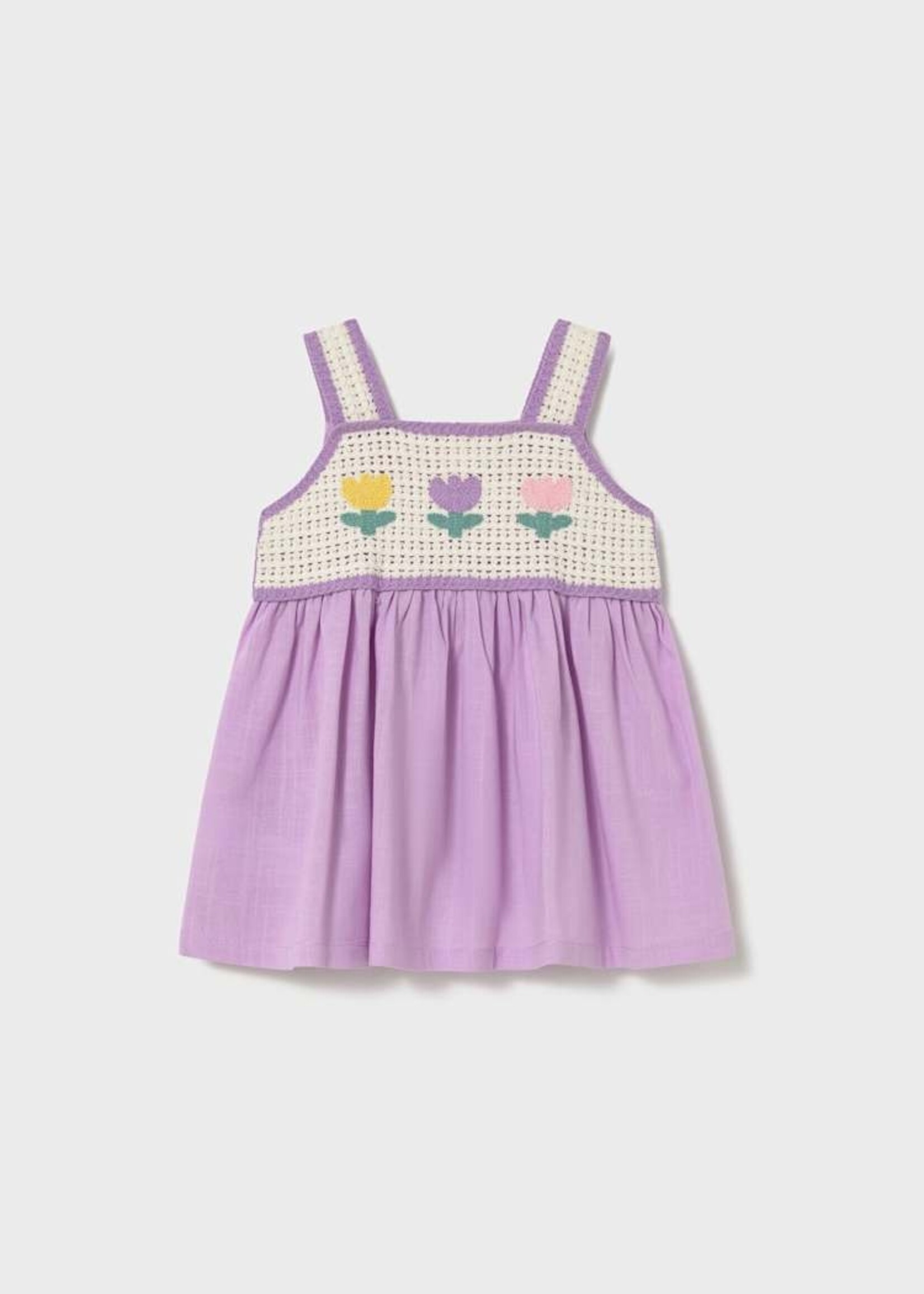 Mayoral Baby Girl Lilac Crochet Dress