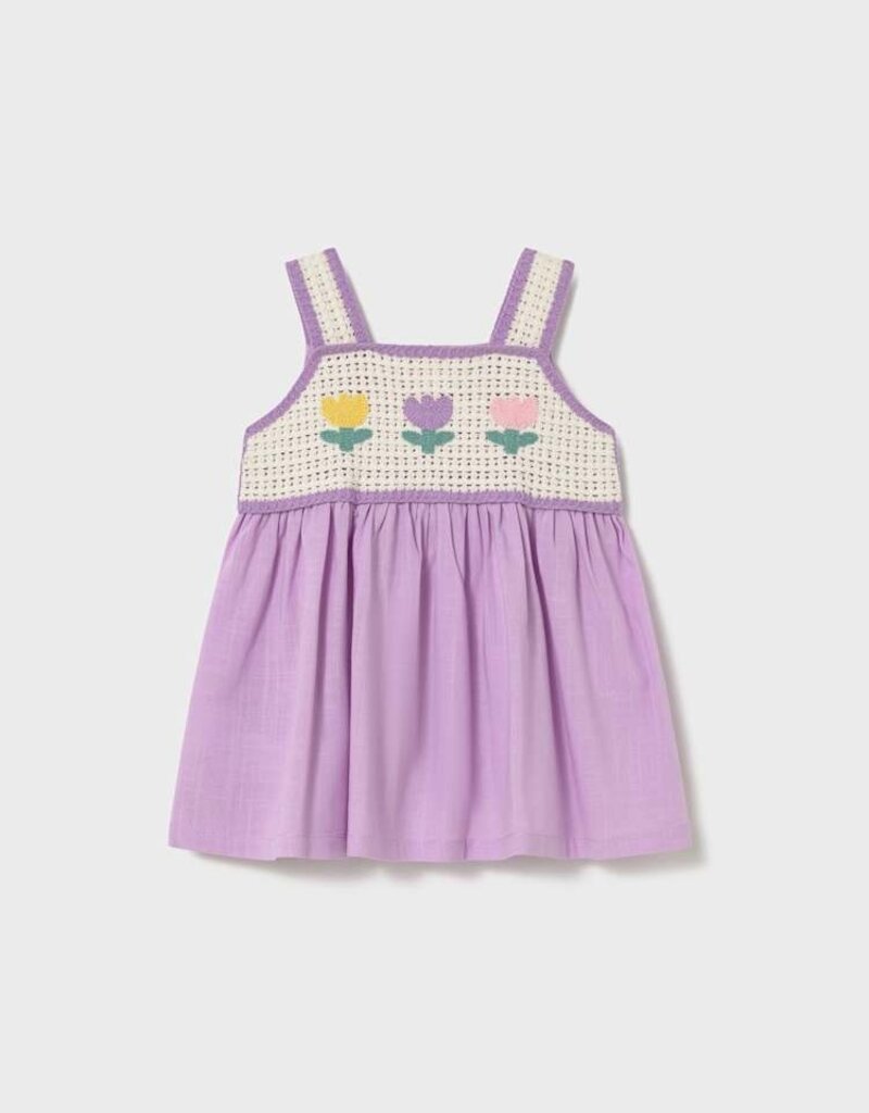 Mayoral Baby Girl Lilac Crochet Dress