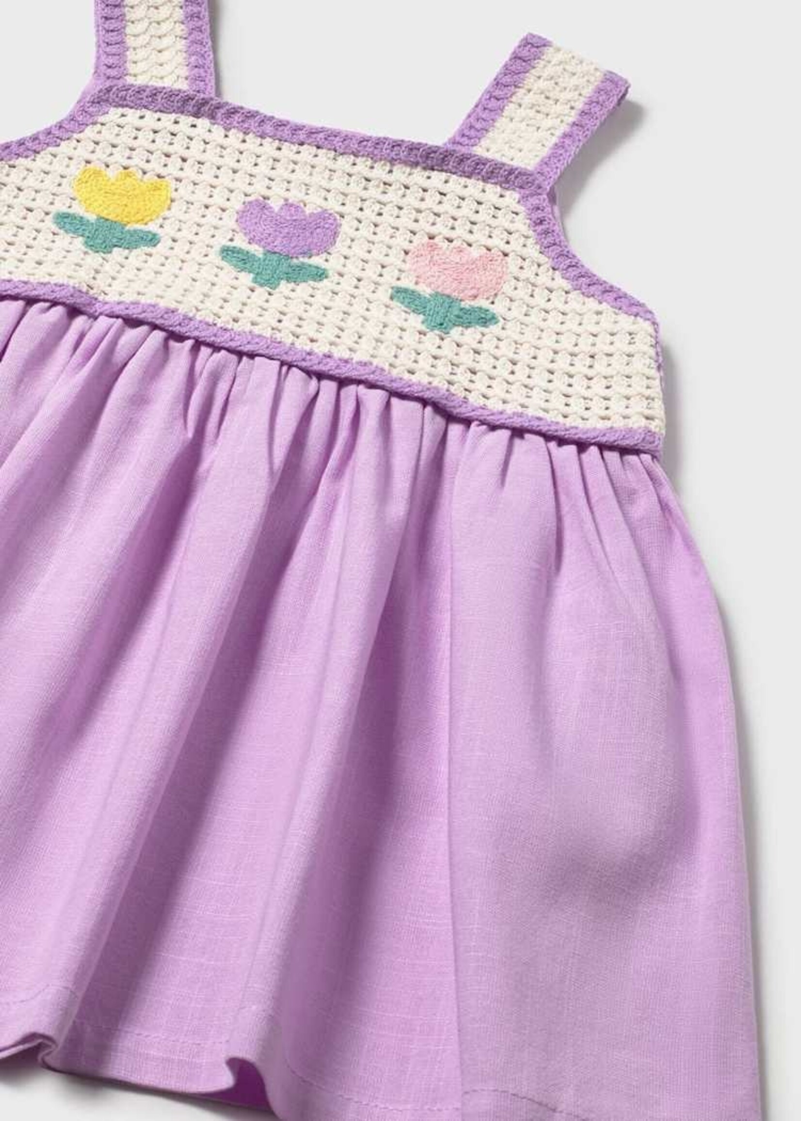 Mayoral Baby Girl Lilac Crochet Dress