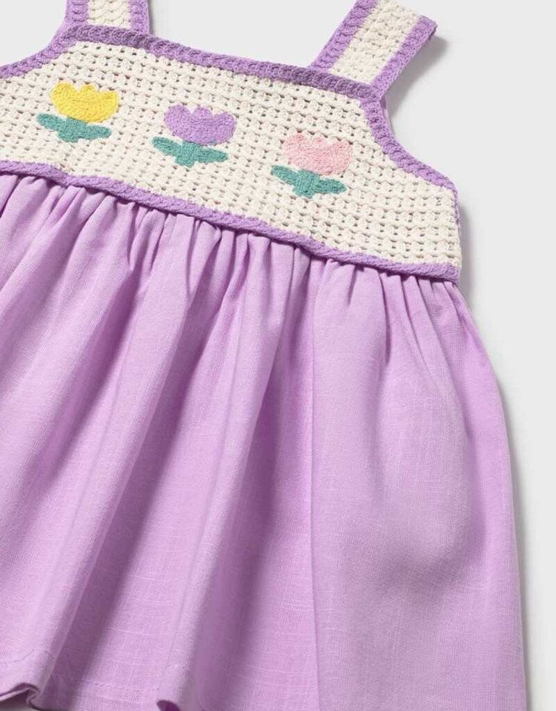 Mayoral Baby Girl Lilac Crochet Dress