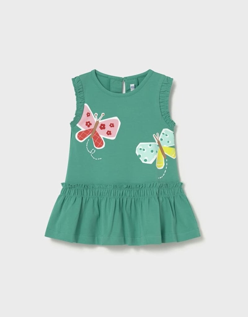 Mayoral Baby Girl Emerald Butterfly Print Dress