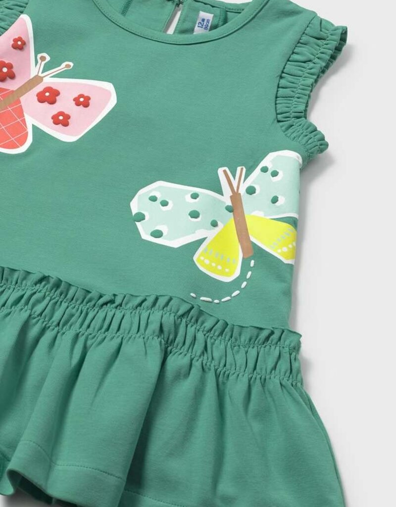 Mayoral Baby Girl Emerald Butterfly Print Dress