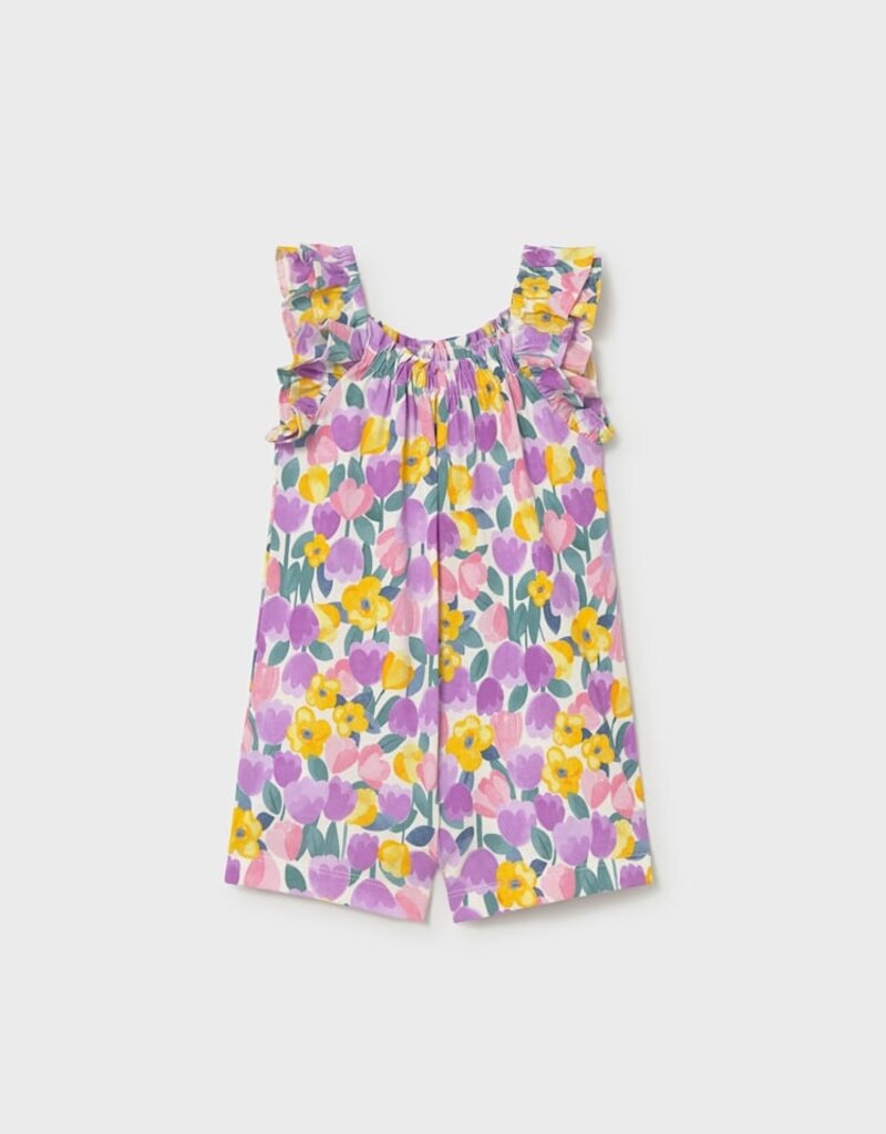 Mayoral Baby Girl Lilac Print Jumpsuit