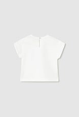 Mayoral Baby Girl S/S White Tee w/Butterfly