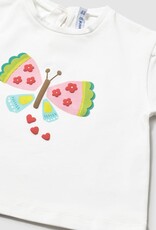 Mayoral Baby Girl S/S White Tee w/Butterfly