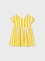 Mayoral SALE. Baby Girl Yellow Stripe Dress