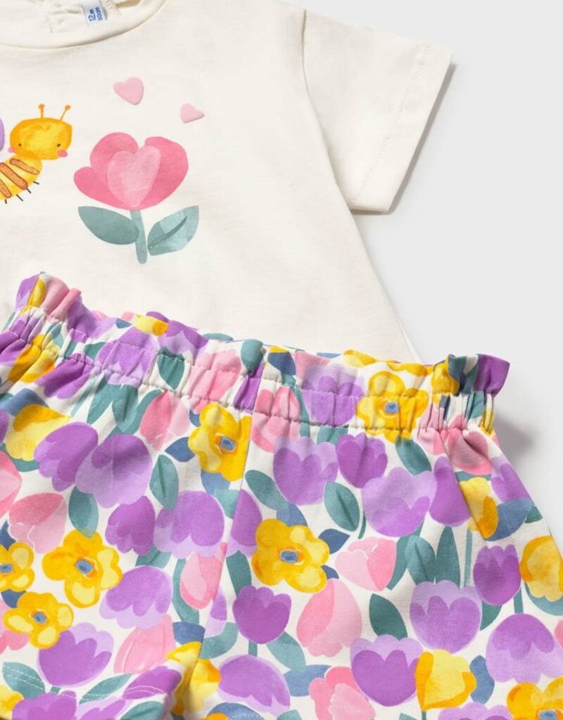 Mayoral Baby Girl 3pc Lilac Short Set
