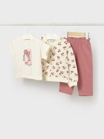 Mayoral Baby Girl Blush 3pc Track Suit w/Cherry Print