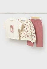 Mayoral Baby Girl Blush 3pc Track Suit w/Cherry Print