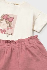Mayoral Baby Girl Blush 3pc Track Suit w/Cherry Print