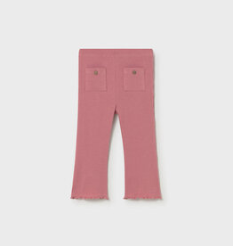 Mayoral Baby Girl Blush Ribbed Flare Leggings