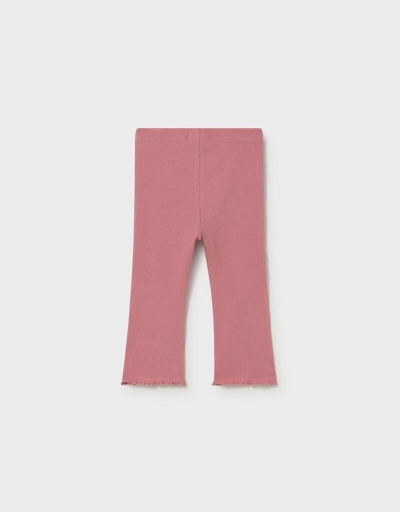 Mayoral Baby Girl Blush Ribbed Flare Leggings
