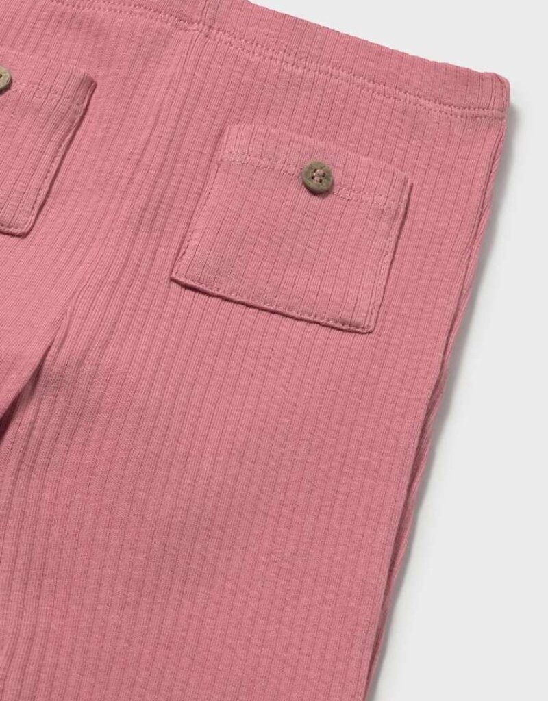Mayoral Baby Girl Blush Ribbed Flare Leggings