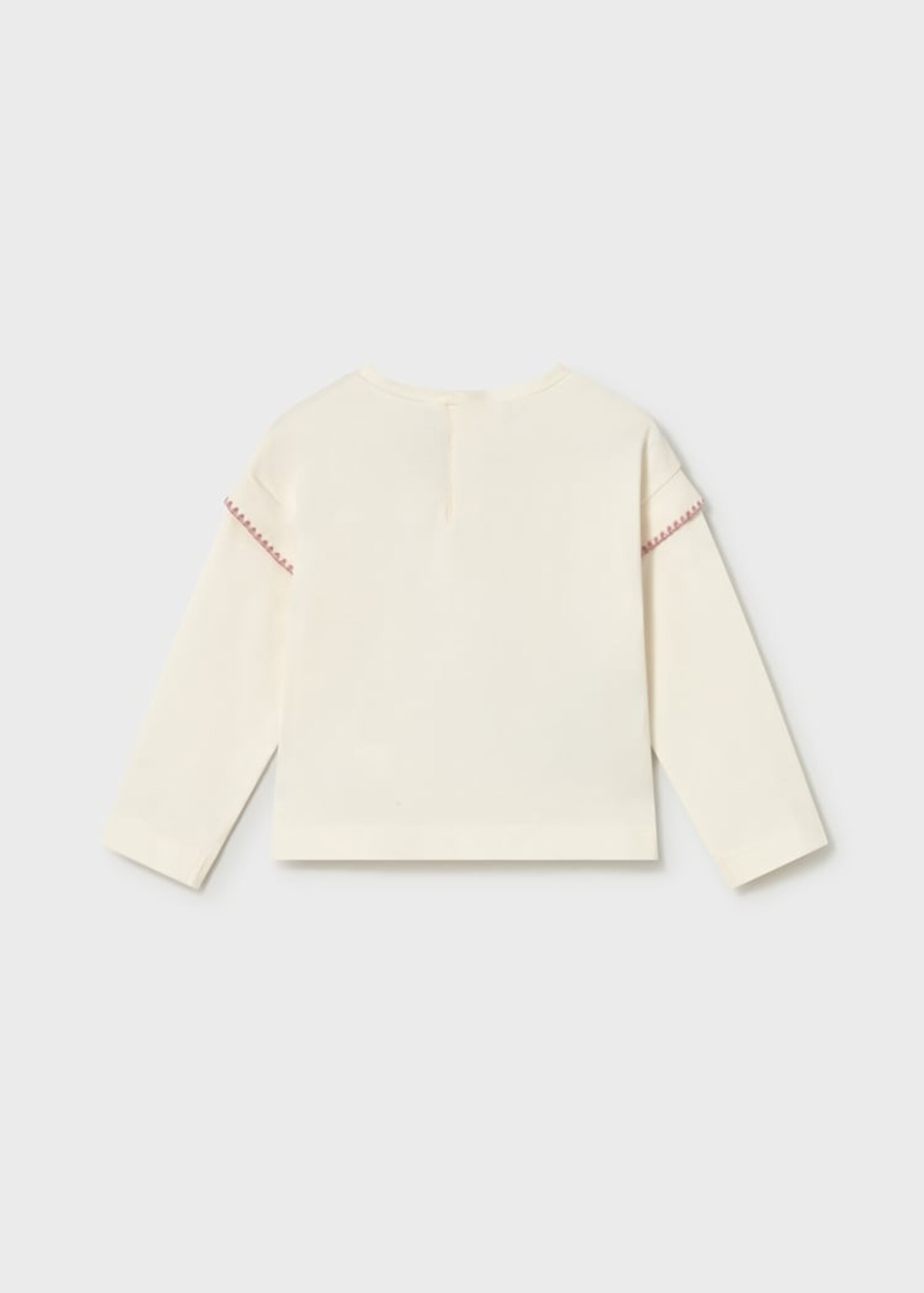 Mayoral Baby Girl L/S Cream Tee w/Cherry Print