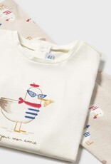 Mayoral Baby Girl Red 3pc Legging Set w/Bird Print