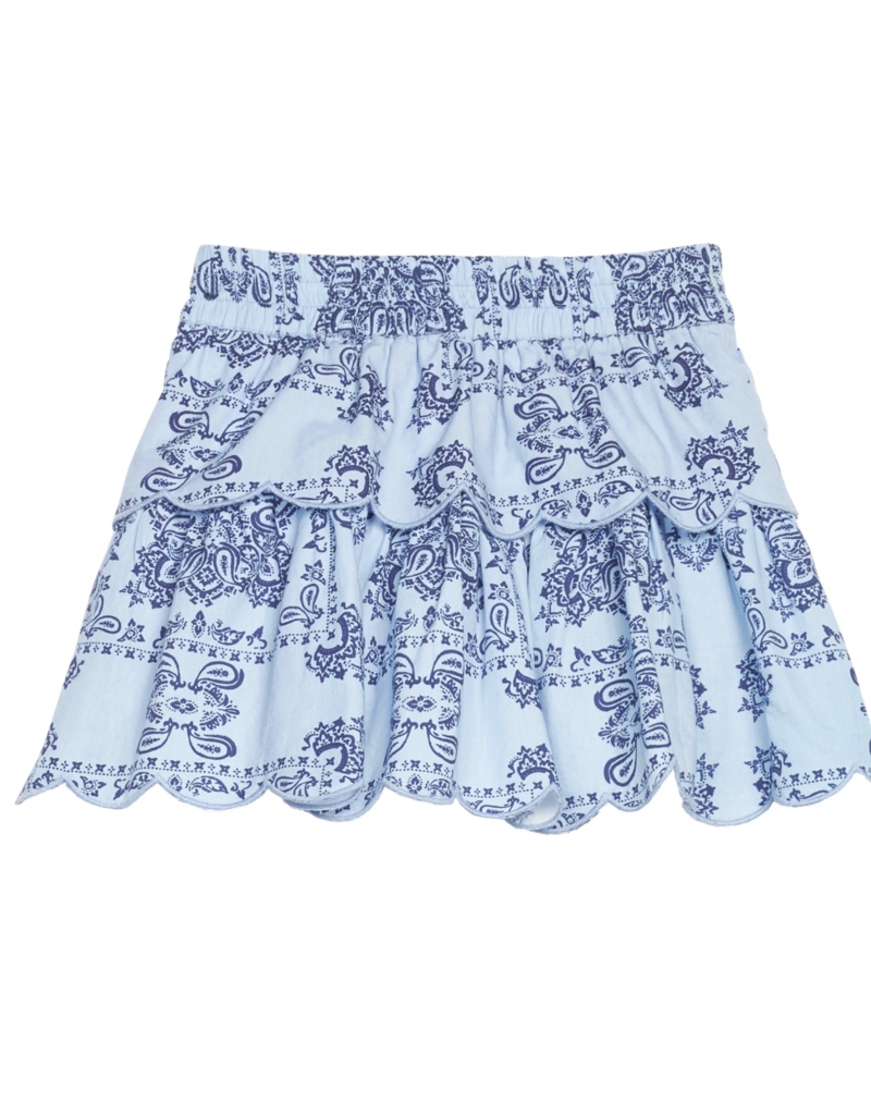 Bisby Two Tiered Skort Boho Blue