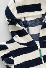 Pink Chicken girls terry coverup blue stripe