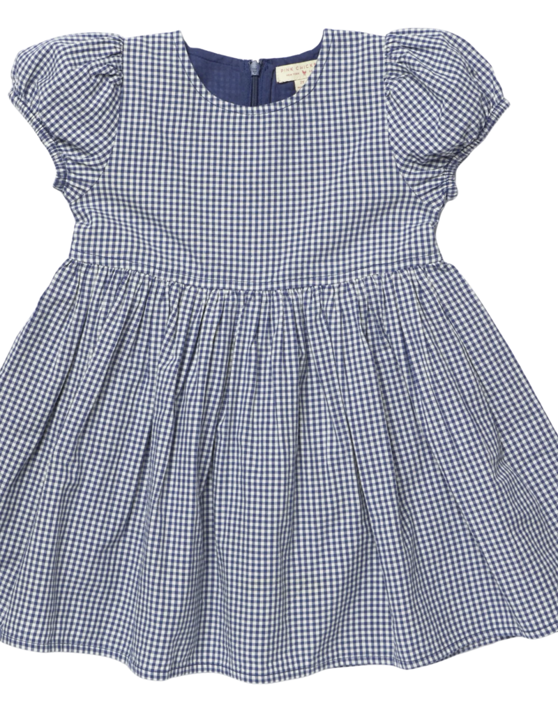 Pink Chicken Breyton Dress Navy Gingham