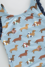 Pink Chicken girls sylvie suit - swim dachshunds