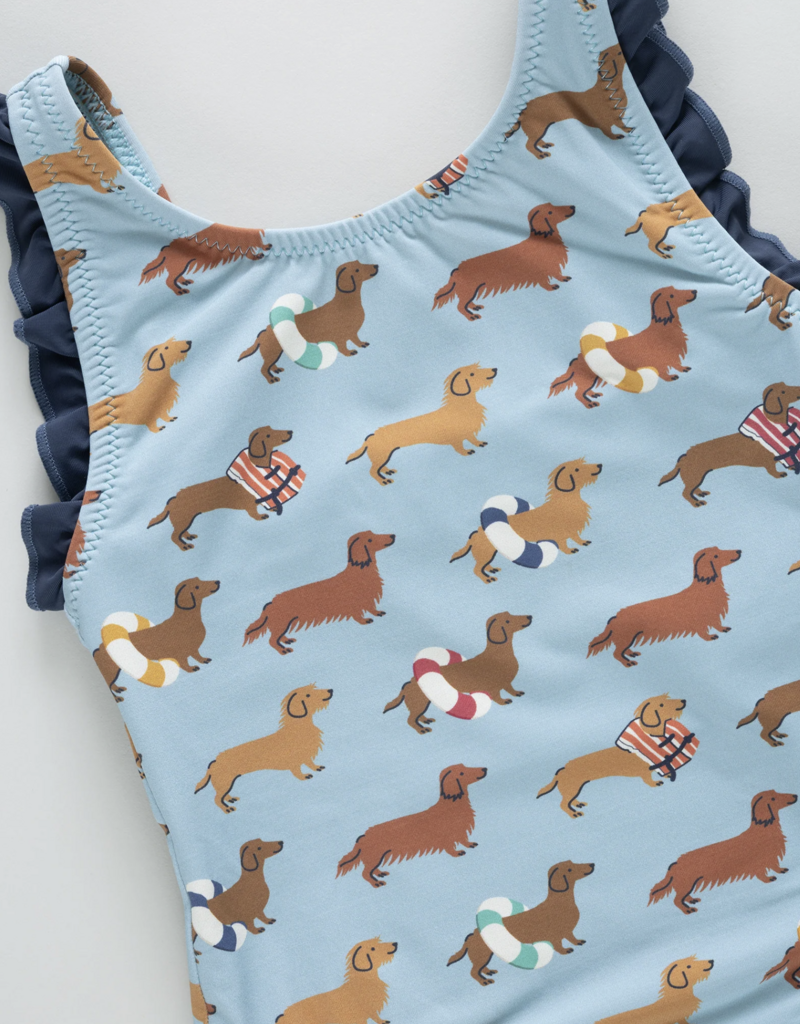 Pink Chicken girls sylvie suit - swim dachshunds