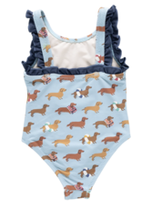 Pink Chicken girls sylvie suit - swim dachshunds