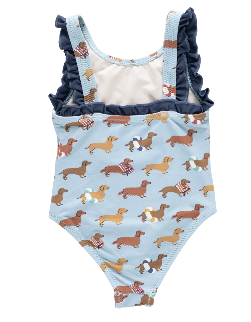 Pink Chicken girls sylvie suit - swim dachshunds