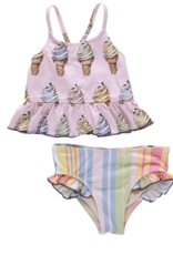 Pink Chicken girls joy tankini - multi soft serve