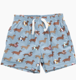 Pink Chicken baby boys swim trunk - swim dachshunds