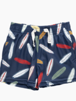 Pink Chicken SALE. baby boys swim trunk - navy surfboard