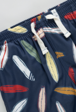 Pink Chicken baby boys swim trunk - navy surfboard