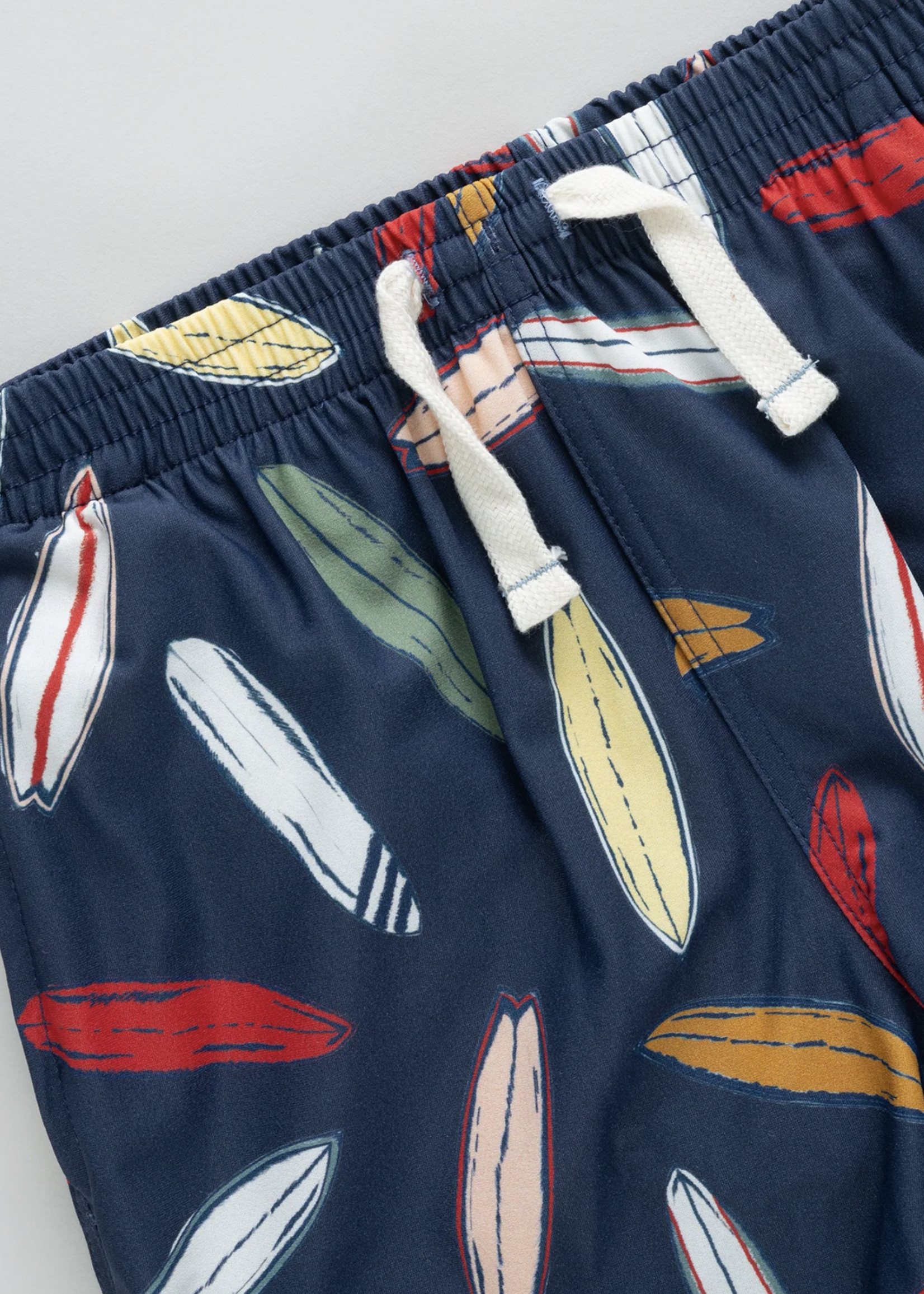 Pink Chicken baby boys swim trunk - navy surfboard